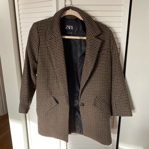 Zara Oversized Plaid Blazer